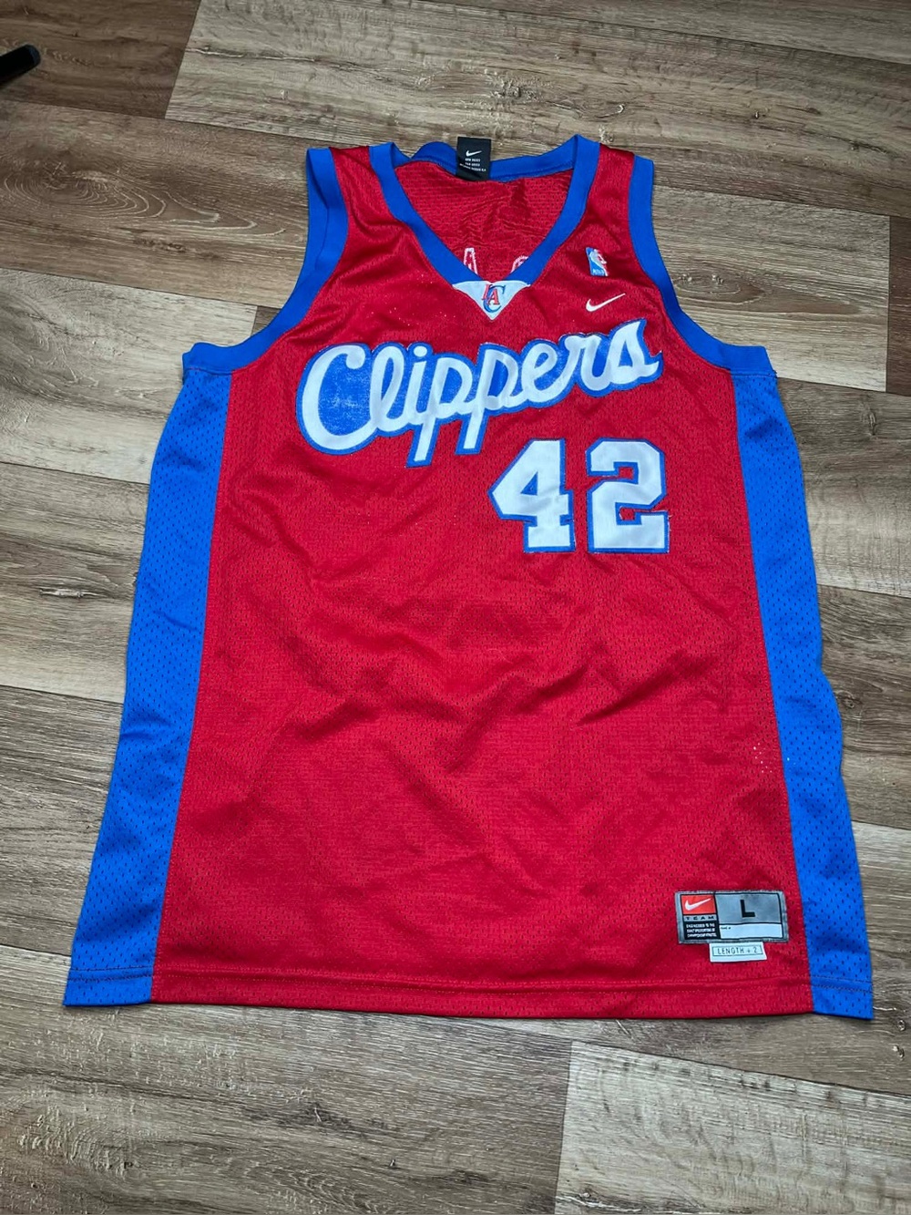 Vintage Los Angeles Clippers Jersey Mens large Red NBA Nike